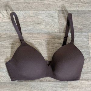 NWOT Wacoal How Perfect No Wire Contour Cocoa Brown Lounge Bra Size 32C